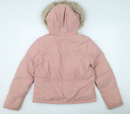 Womens UK Size 12 Select Pink Puffer Jacket