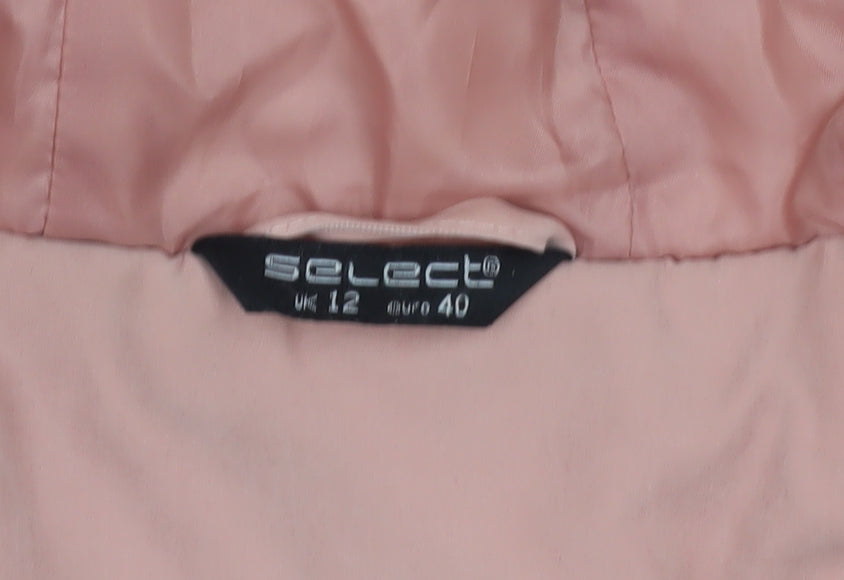 Womens UK Size 12 Select Pink Puffer Jacket