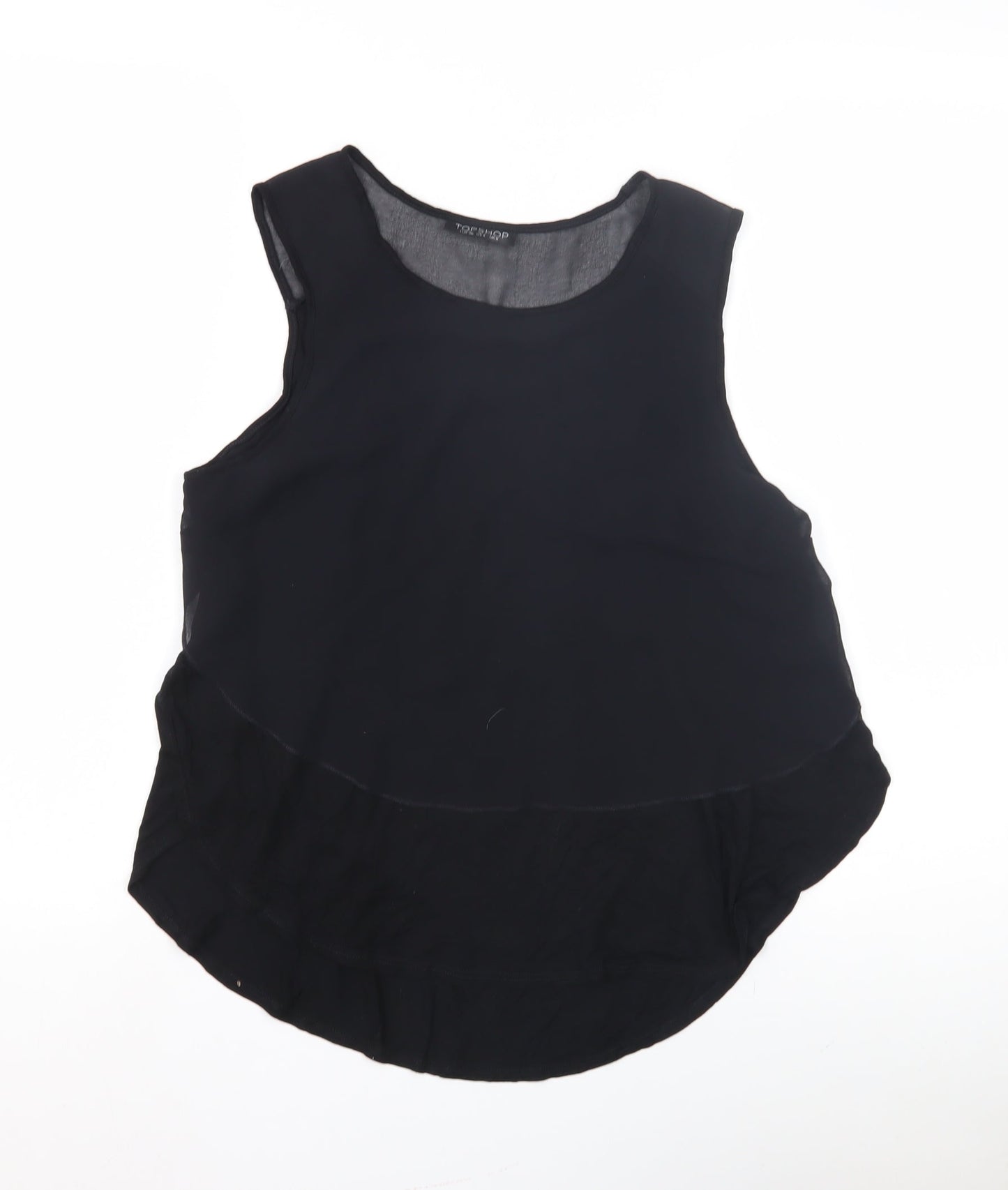 Womens UK Size 8 Topshop Black Basic Tank