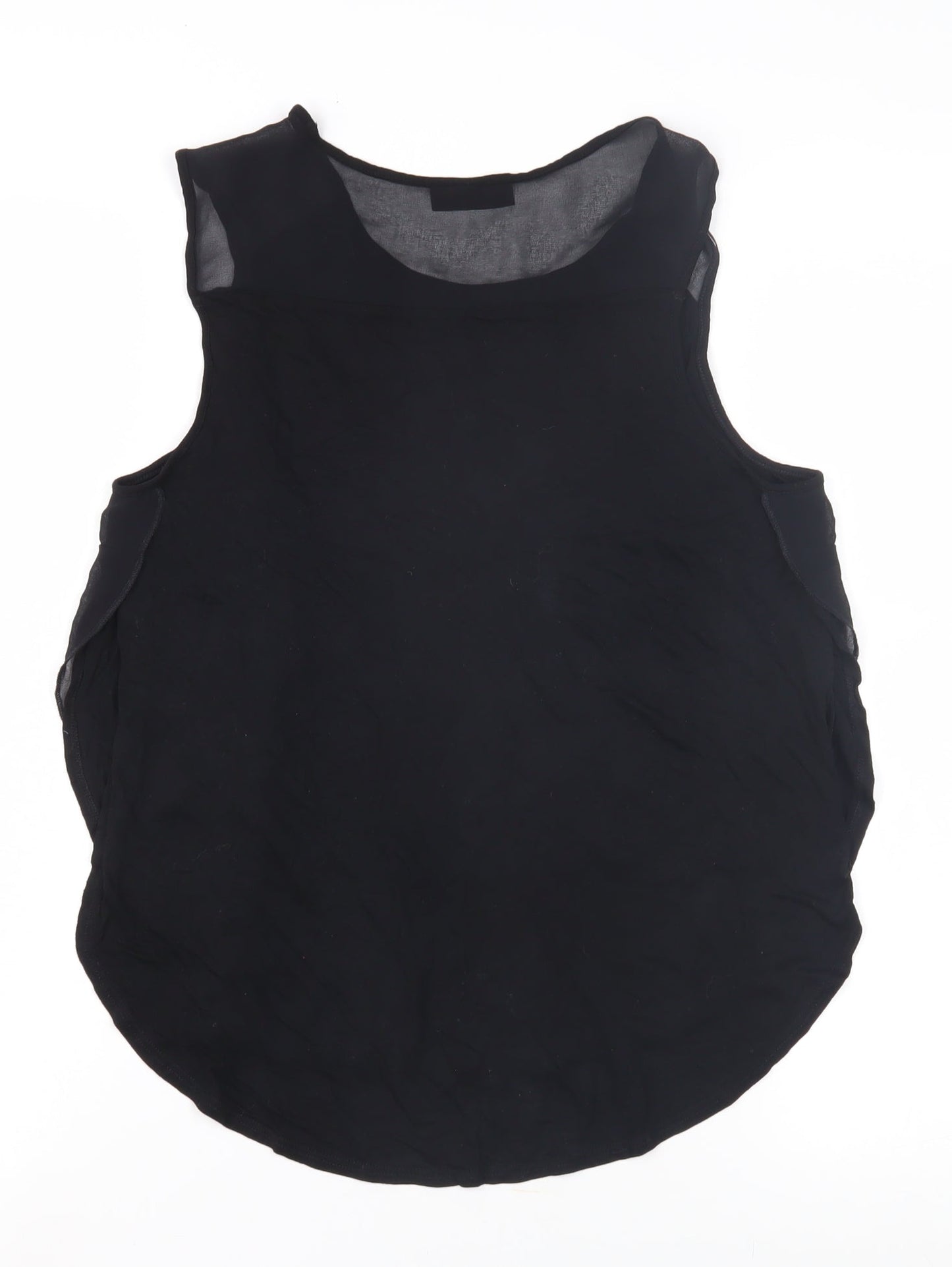 Womens UK Size 8 Topshop Black Basic Tank