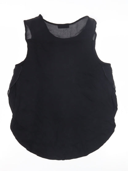 Womens UK Size 8 Topshop Black Basic Tank