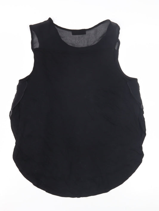 Womens UK Size 8 Topshop Black Basic Tank