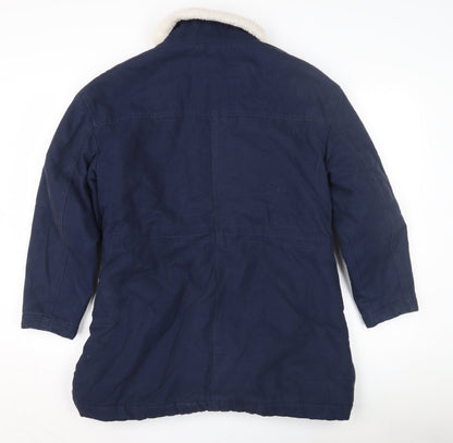 Womens UK Size 10 Marks and Spencer Blue Parka Coat