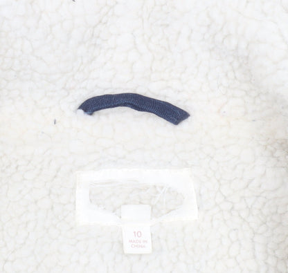 Womens UK Size 10 Marks and Spencer Blue Parka Coat