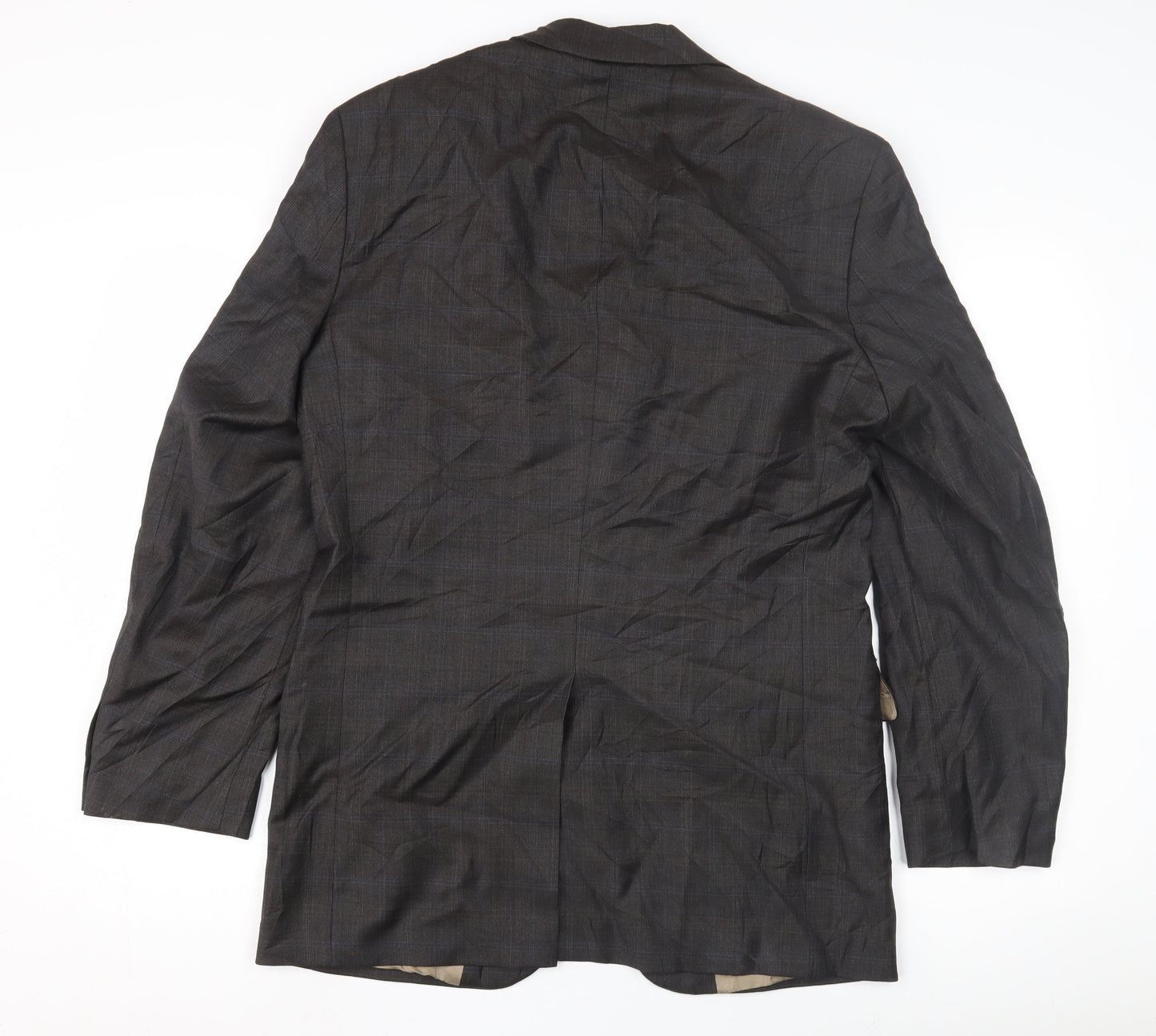 Marks and Spencer Men's Brown Check Blazer 36R