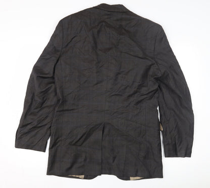 Marks and Spencer Men's Brown Check Blazer 36R