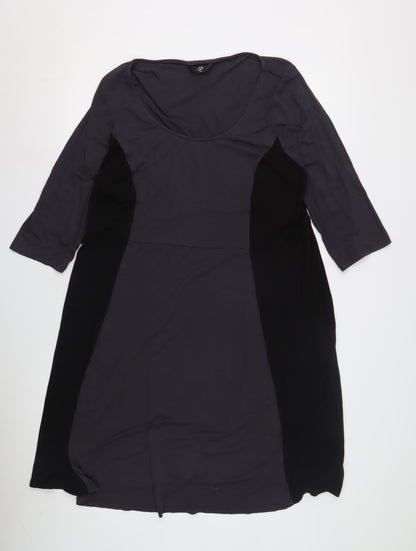 Women's Black Dress, UK Size 20, Scoop Neck