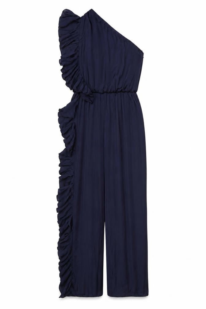 Womens UK Size XS Zara One-Piece Blue Jumpsuit
