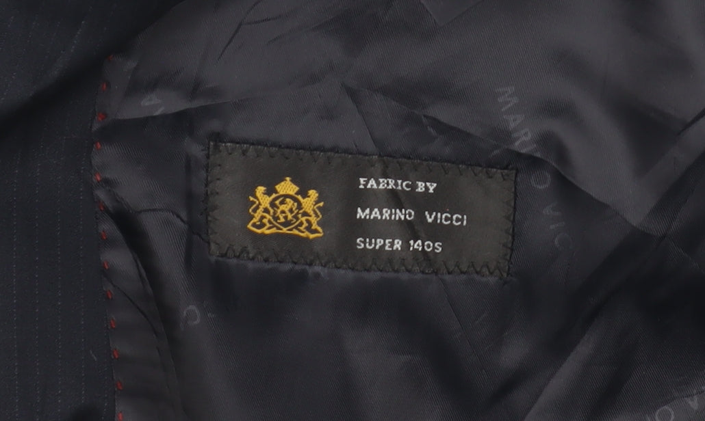 Marino Vicci Black Wool Men's Jacket UK 46 Classic Striped