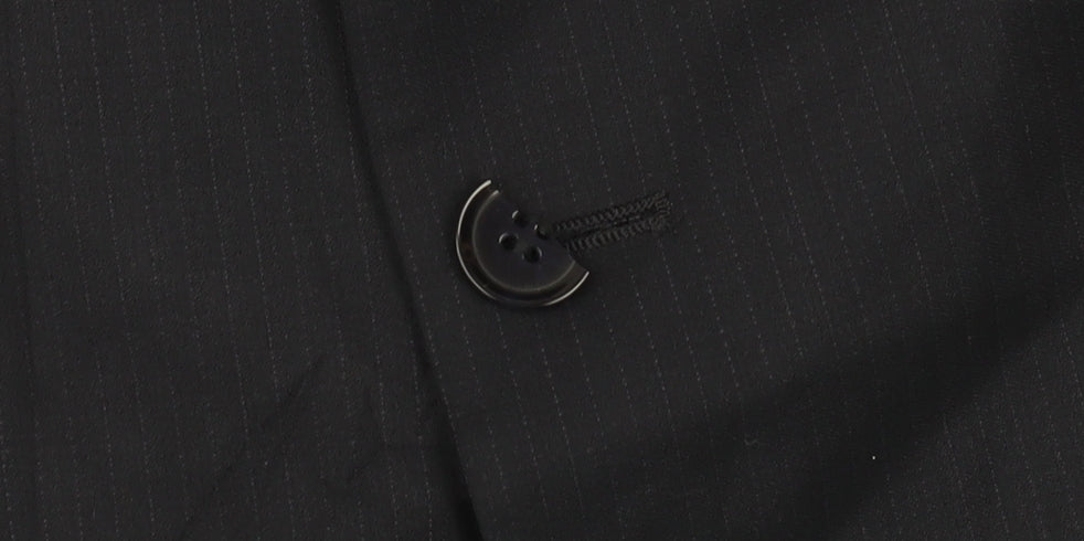 Marino Vicci Black Wool Men's Jacket UK 46 Classic Striped