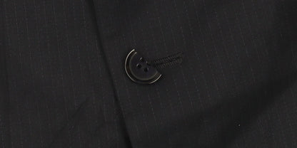 Marino Vicci Black Wool Men's Jacket UK 46 Classic Striped