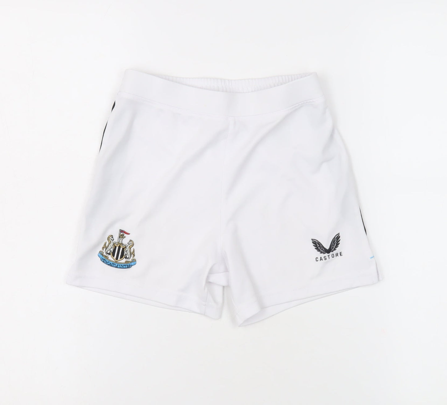 Castore Boys White Athletic Football Shorts, Age 8-9, Very Good