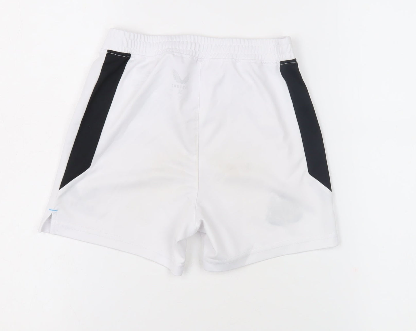 Castore Boys White Athletic Football Shorts, Age 8-9, Very Good