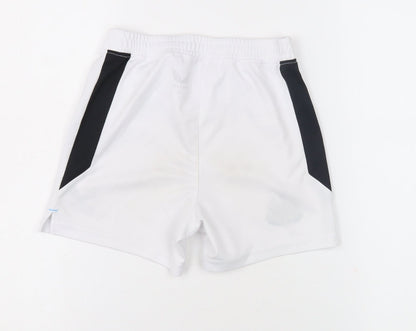 Castore Boys White Athletic Football Shorts, Age 8-9, Very Good