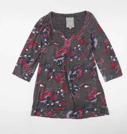 Faithful and True Women's Floral Tunic, Multicoloured, Size 8