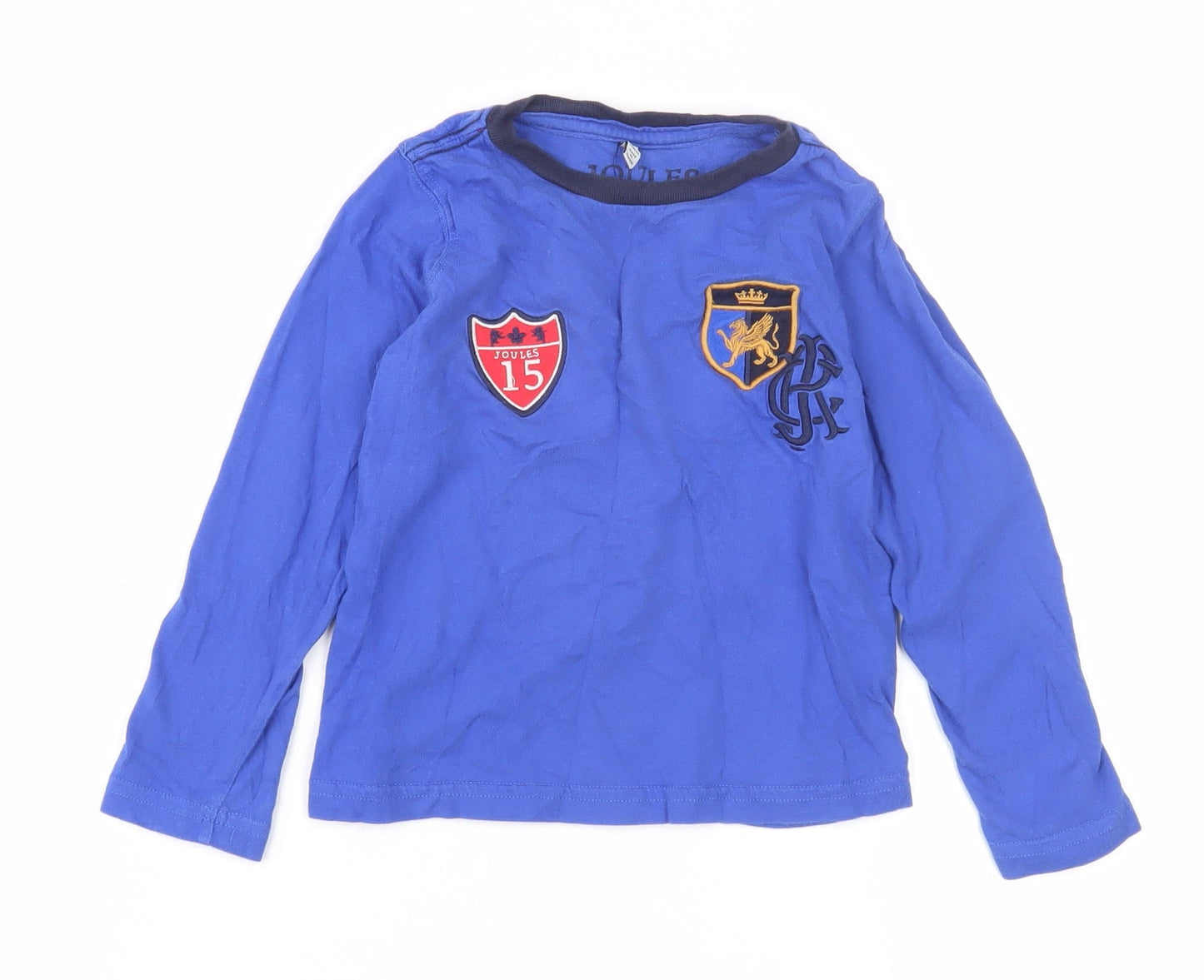 Joules Boys Blue Long Sleeve T-Shirt 3-4 Years - Sporty Style