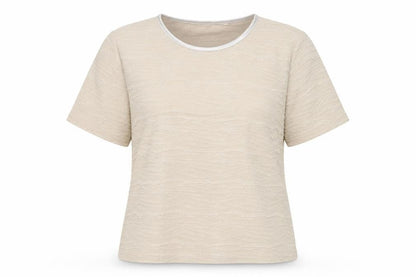 Womens UK Size L Honor Millburn Beige Basic T-Shirt