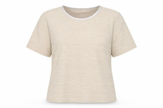 Womens UK Size L Honor Millburn Beige Basic T-Shirt