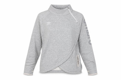 Front view of Umbro Grey unisex sweatshirt, size 14, lightweight, logo