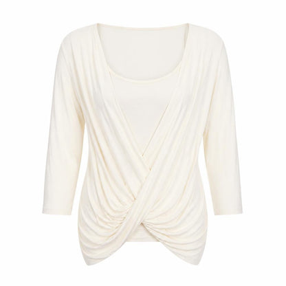 Womens UK Size M Oasis Ivory Wrap Blouse