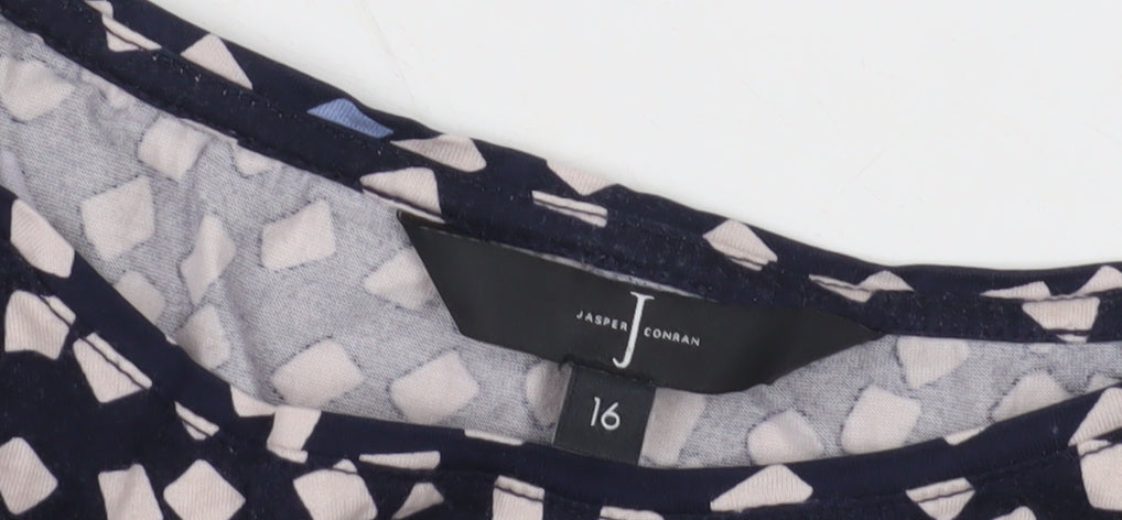 Jasper Conran Women's 3/4 Sleeve Geometric Top