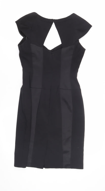 Warehouse Women's Black Bodycon Dress Size 8