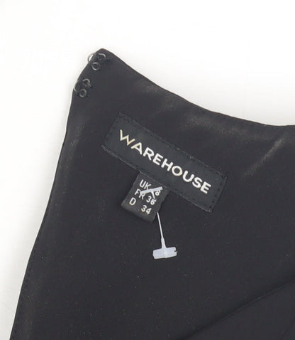 Warehouse Women's Black Bodycon Dress Size 8