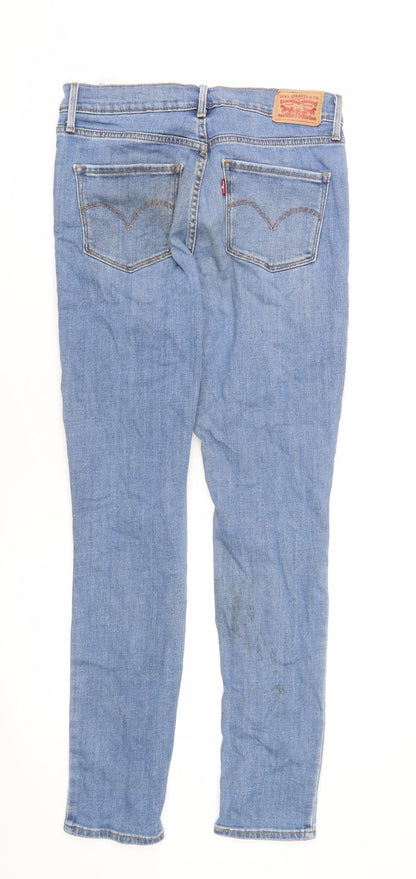 Levi's Women's Blue Skinny Jeans, Size UK 1, Distressed