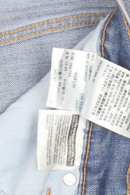 Levi's Women's Blue Skinny Jeans, Size UK 1, Distressed