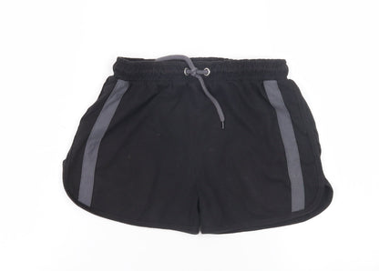 Kangaroo Roo Boys Black Athletic Shorts, Size 11 Years