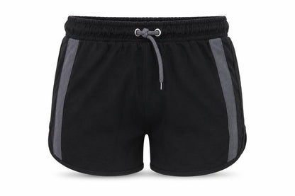 Front view of Kangaroo Roo boys’ black athletic shorts, size 11, years