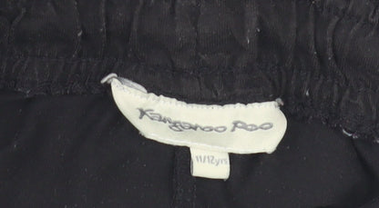 Kangaroo Roo Boys Black Athletic Shorts, Size 11 Years
