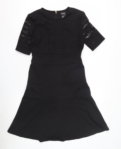 DKNY Women's Black Fit & Flare Dress, Size S