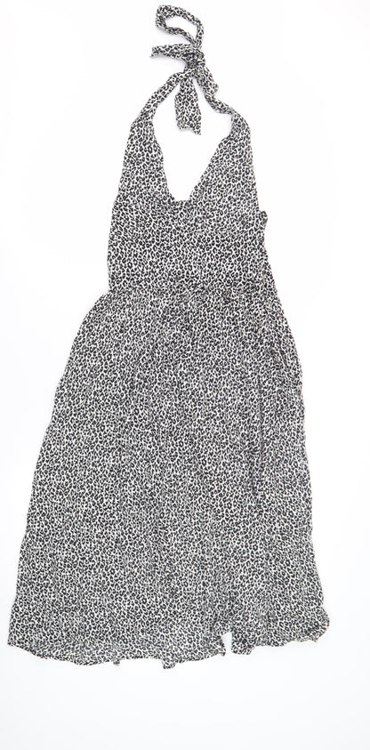 Warehouse Women's Black Halter Dress Size 12