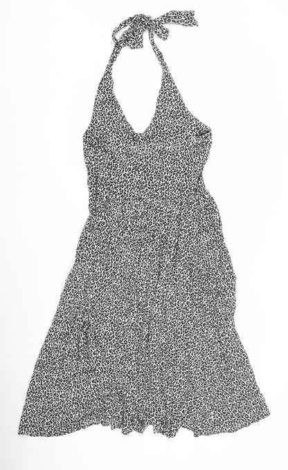 Warehouse Women's Black Halter Dress Size 12