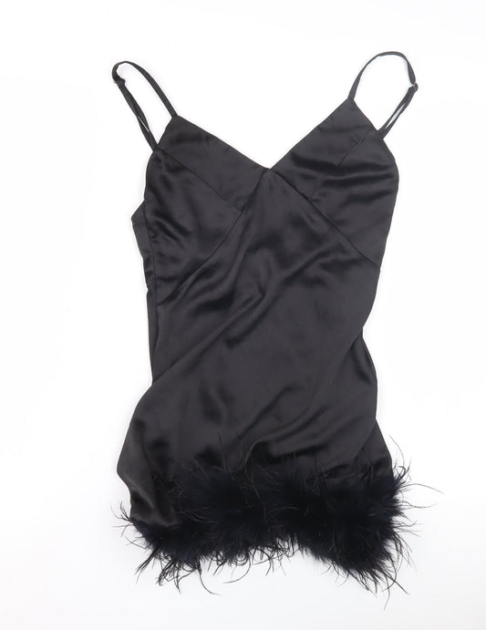 Club L Women's Black V-Neck Slip Dress