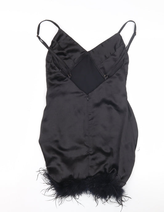 Club L Women's Black V-Neck Slip Dress