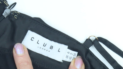 Club L Women's Black V-Neck Slip Dress