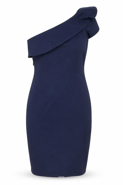 Vesper Women's Blue Bodycon One Shoulder Dress Size 12
