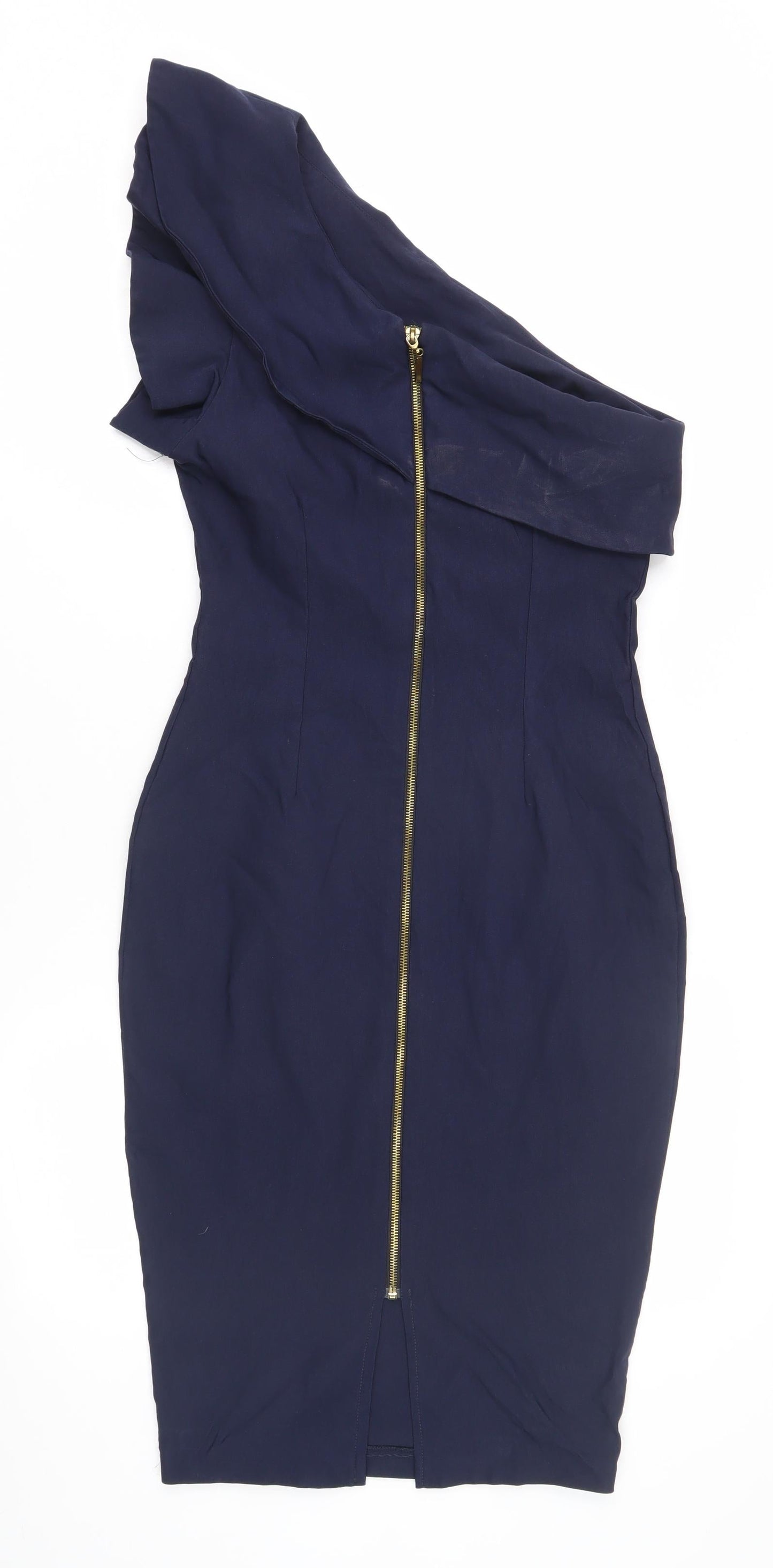 Vesper Women's Blue Bodycon One Shoulder Dress Size 12
