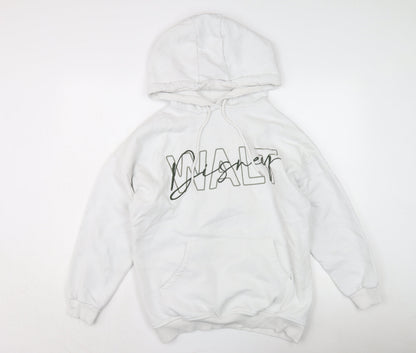 Unisex Adults UK Size S Disney White Pullover Hoodie