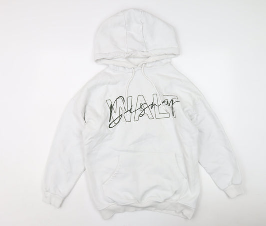 Unisex Adults UK Size S Disney White Pullover Hoodie