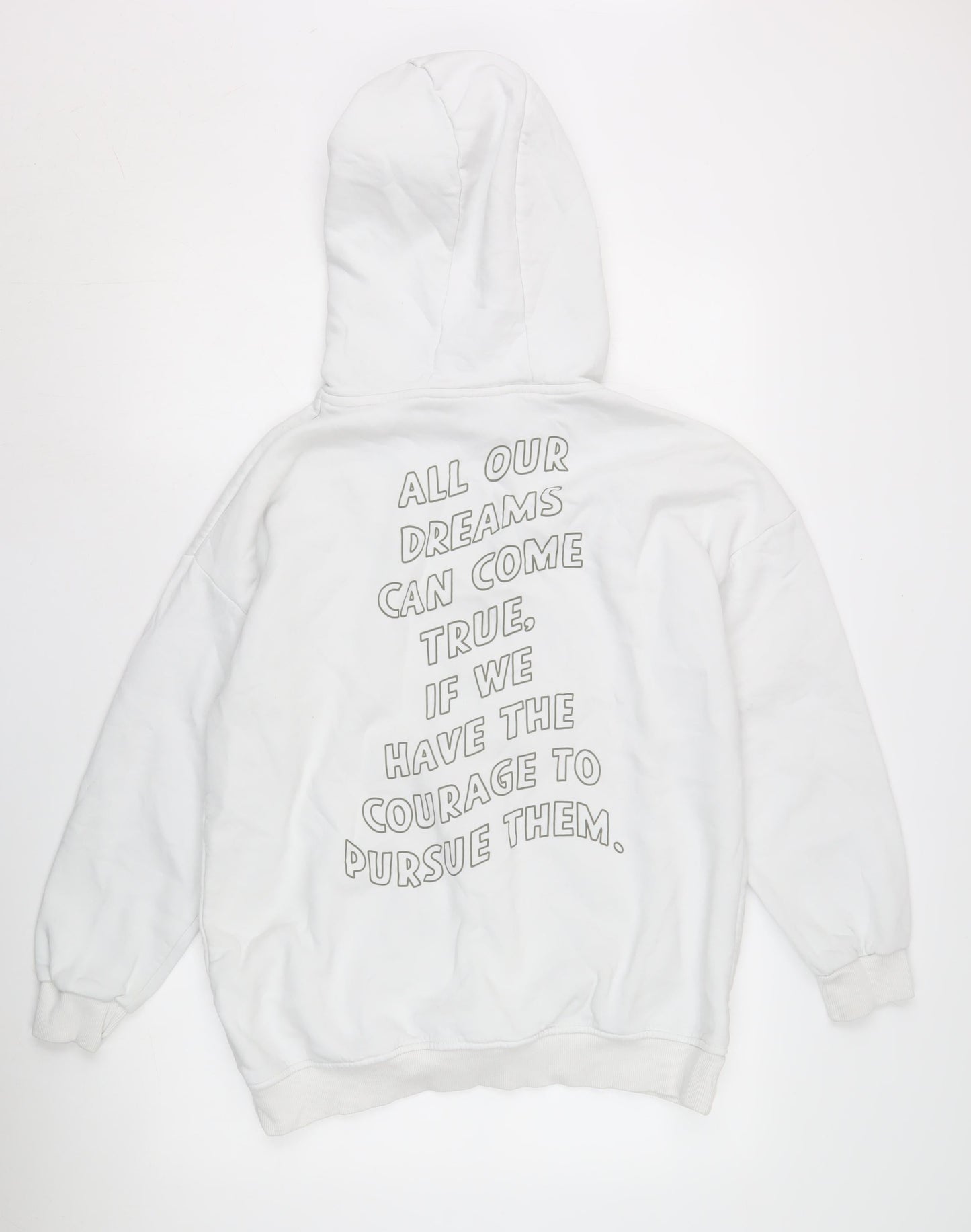Unisex Adults UK Size S Disney White Pullover Hoodie