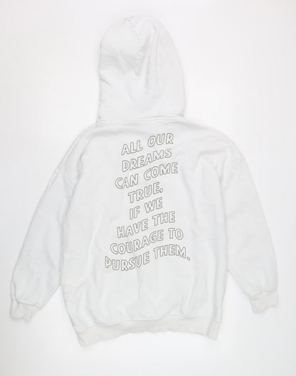 Unisex Adults UK Size S Disney White Pullover Hoodie