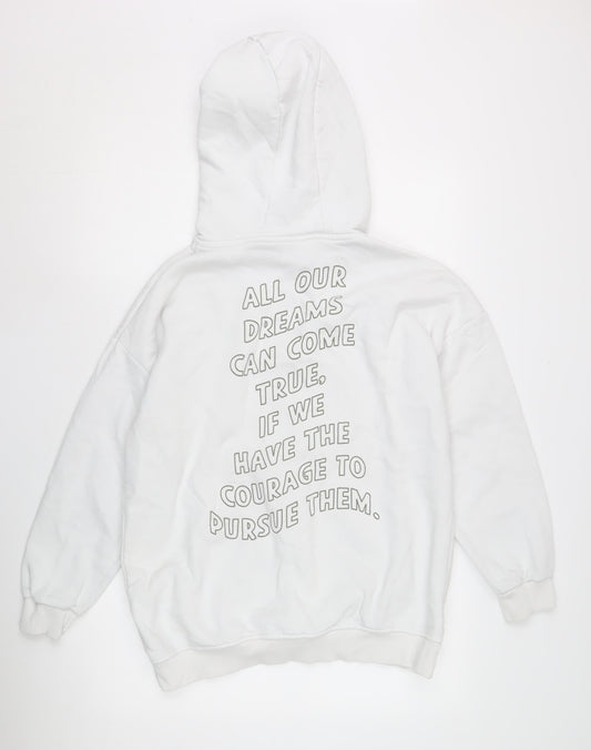 Unisex Adults UK Size S Disney White Pullover Hoodie