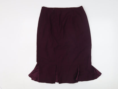 Austin Reed Women's Purple Pencil Skirt Size 12