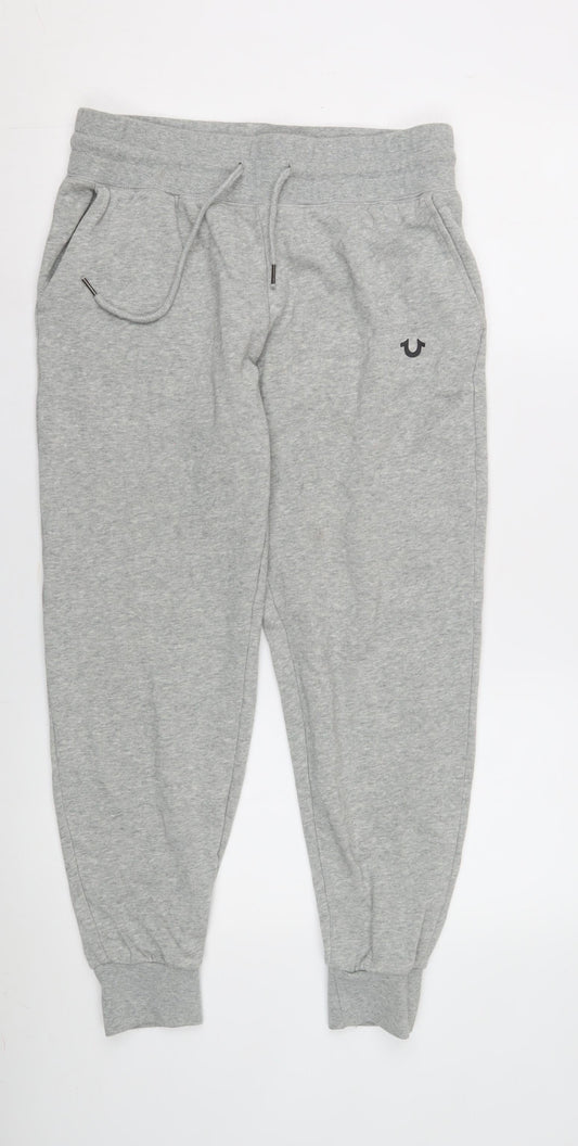 True Religion Men's Grey Jogger Trousers M Activewear