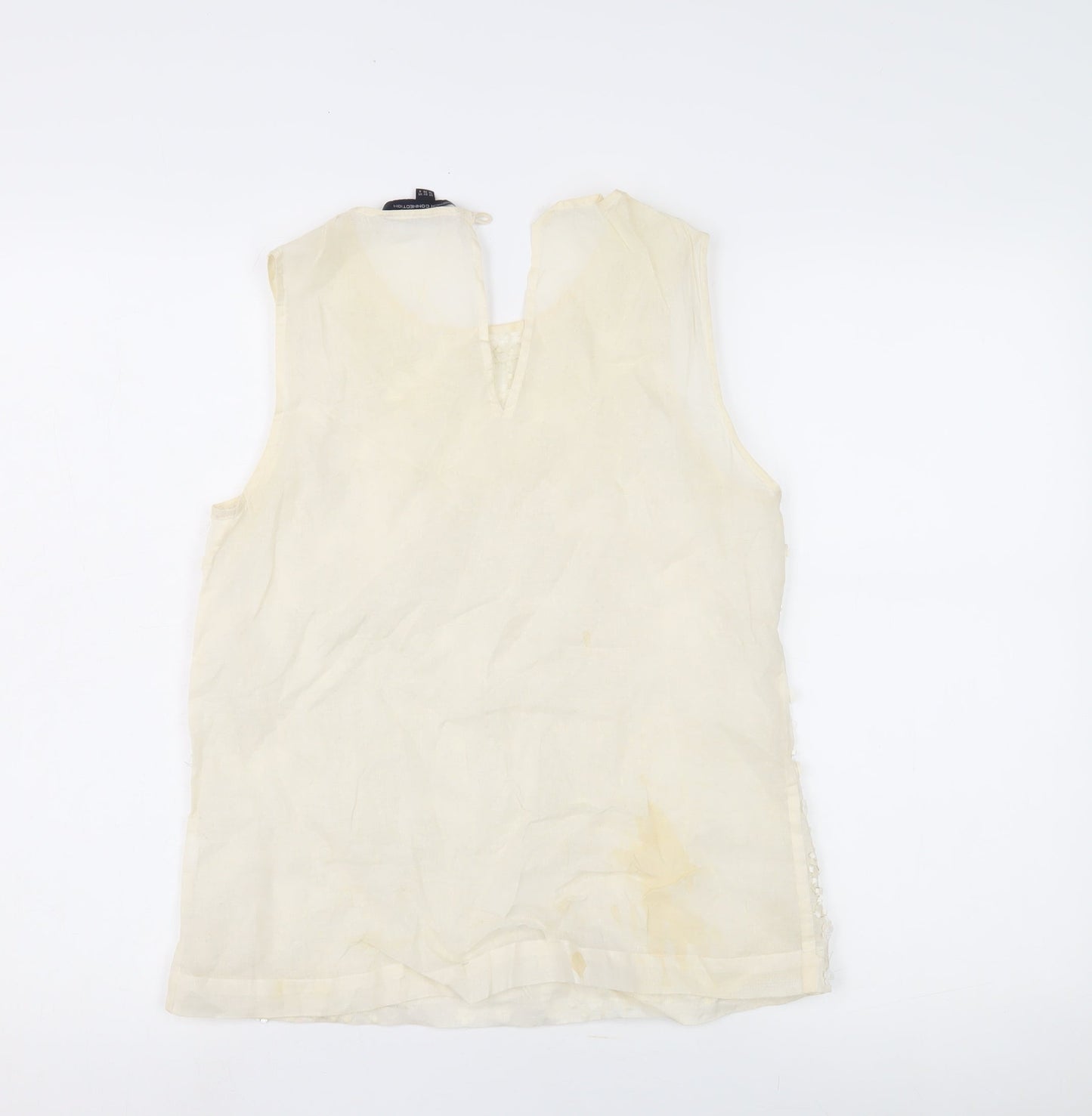 Womens UK Size 10 French Connection Ivory Basic Blouse