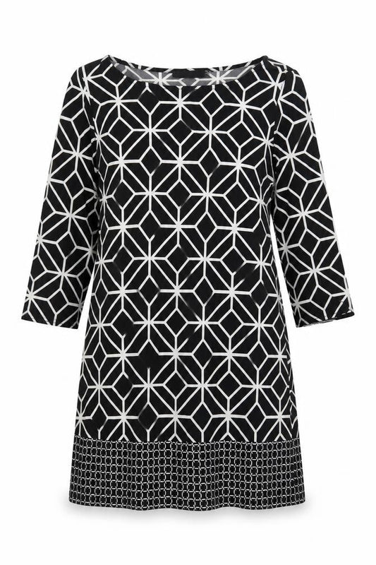 Front view of Principles by Ben de Lisi Women's Black 3/4 Sleeve Dress, size 14