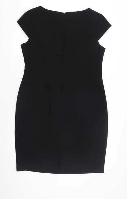 Fenn Wright Manson Petite Black Sheath Dress Women 16